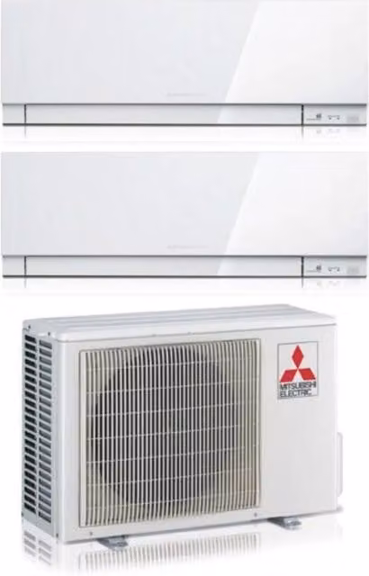 Condizionatore Dual Split Mitsubishi Electric Kirigamine Zen Bianco 18+18 con MXZ-3F54VF R-32 e Wi-Fi Integrato