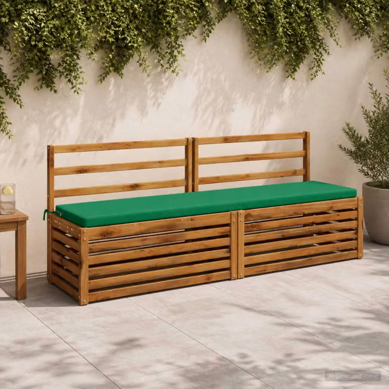 Cuscino per panchina vidaXL SOEST verde in poliestere con rivestimento rimovibile e resistenza ai raggi UV
