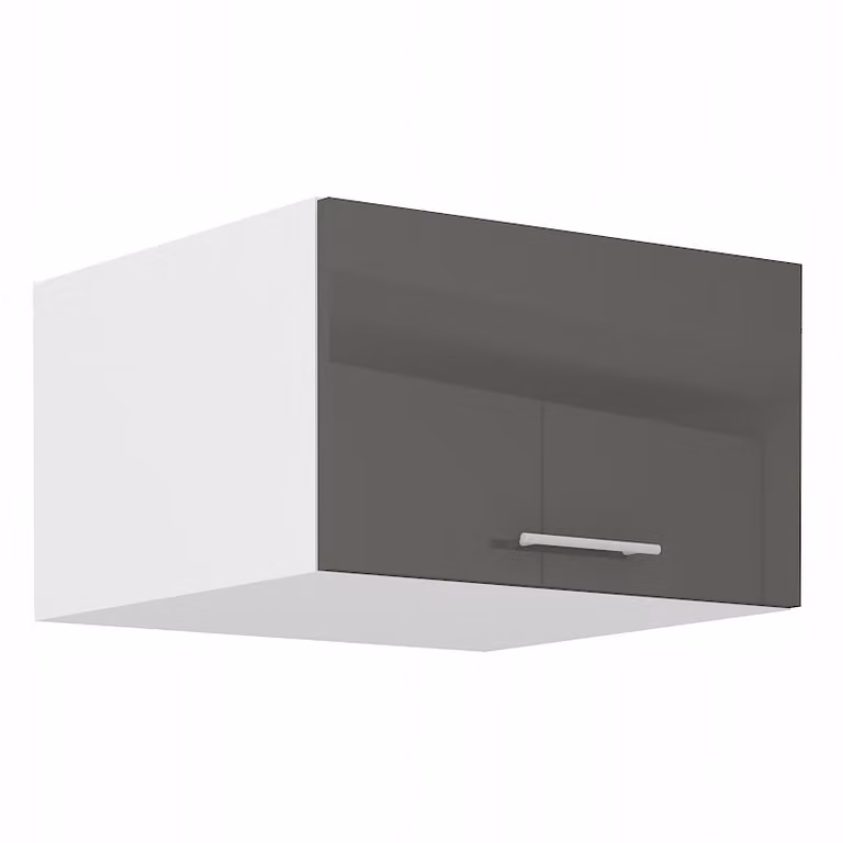 Mobiletto profondo superiore con ante a battente LAJLA - larghezza 60 cm, grigio / bianco