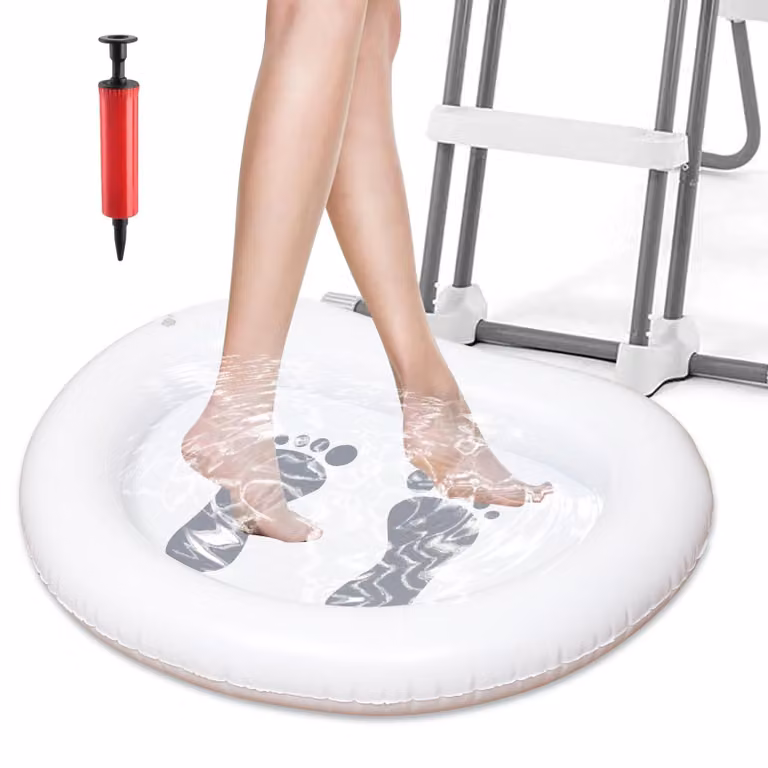 Vaschetta gonfiabile per piscine, portatile e facile da usare, con pompa manuale inclusa