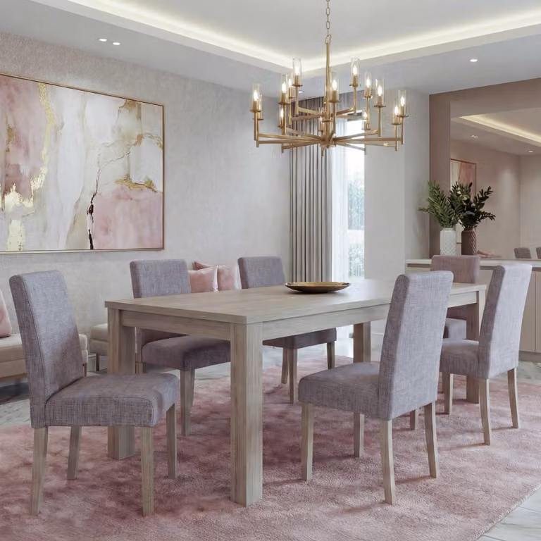 set di 6 sedie da sala da pranzo Littau, sedia da cucina ~ tessile, grigio, struttura gambe - rovere