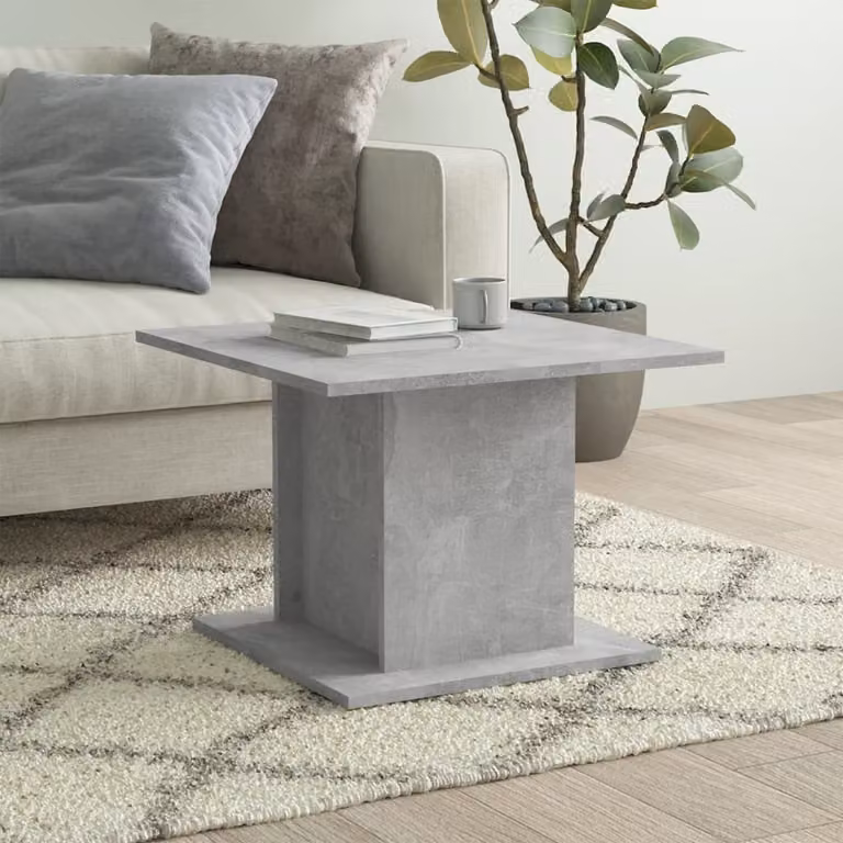 Maison Exclusive - Tavolino grigio cemento 55,5x55,5x40 cm Materiale ligneo