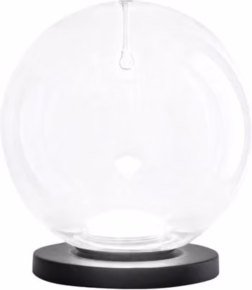 Ariel Fabas Luce Lampada da tavolo in vetro borosilicato trasparente con tecnologia LED da 11W, dimmerabile e con controllo touch
