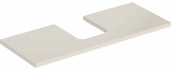 Geberit ONE Plaque de lavabo, découpe au centre, pour lavabo à poser en forme de coupe, 120x3x47cm, 505.275.00.4, 505.275.00.4