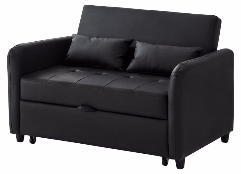 Divano letto - Letto a scomparsa - Divano pieghevole - Letto per ospiti - Salvaspazio - Schienale regolabile - Ecopelle