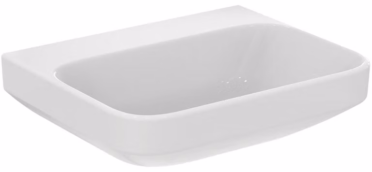 VIGOUR Derby V3 Plus Lavabo 55x45 cm Bianco senza foro per rubinetto e troppopieno Montaggio a parete