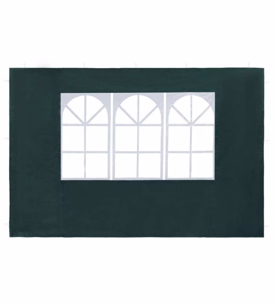 Set di 2 pareti per tendostruttura vidaXL in PE verde con finestra L 300 cm x H 195 cm – 2