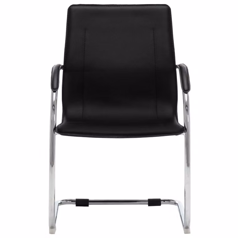 vidaXL Sedia da ufficio cantilever in Pelle finta nera