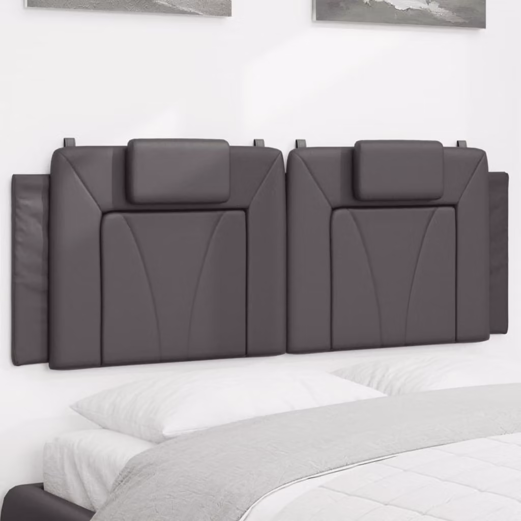 Cuscino Testiera Viana vidaXL in Similpelle Grigio, Larghezza: 120 cm