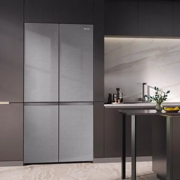 Hisense RQ768N4GVE Frigorifero Side-by-Side da 591 l, Argento, No Frost con Tecnologia Zero Degree Zone e App Control