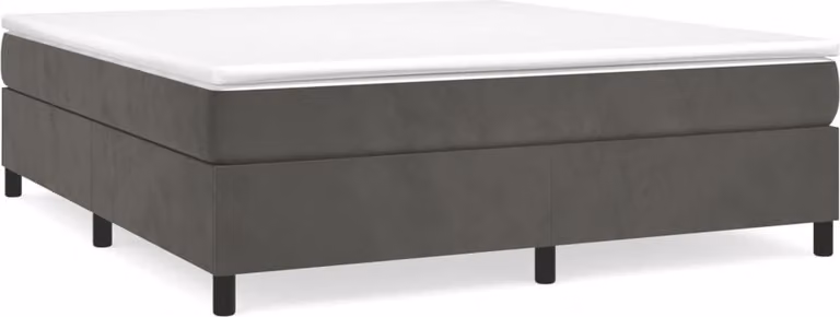 Struttura Letto a Rete a Molle Grigio Scuro 160x200 cm Velluto