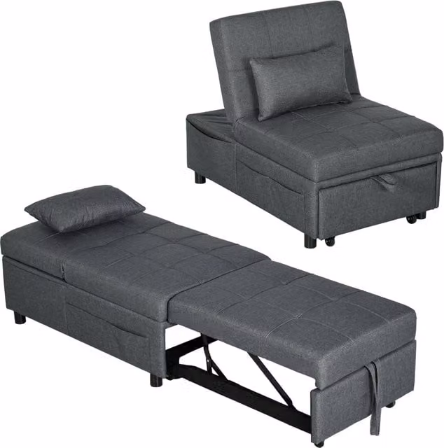 Poltrona letto regolabile ¨C Minimal ¨C grigio