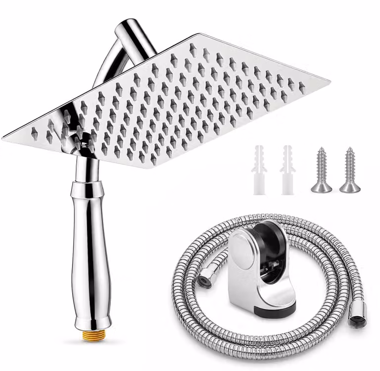 Solidchoice - Doccia a soffione in acciaio inossidabile con regolazione a 360°