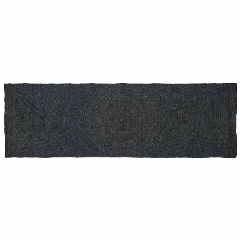 Tappeto in juta vidaXL per area, rettangolare, Grigio Antracite, L: 80 cm x P: 200 cm