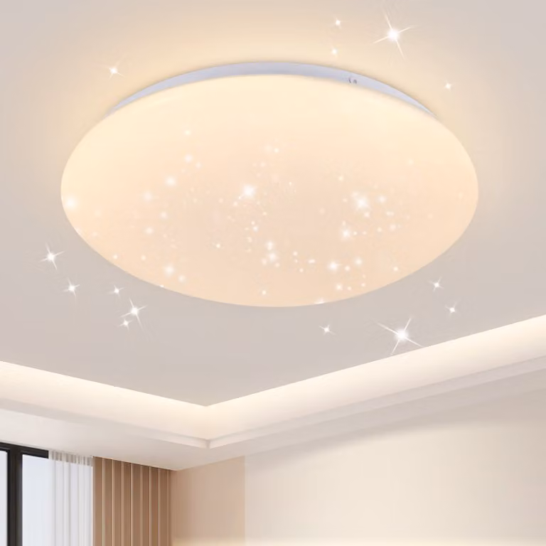 ZMH LED plafoniera camera da letto plafoniera rotonda 25cm cielo stellato bianco caldo 12W 3000K illuminazione a soffitto per cucina ufficio camera dei bambini corridoio cantina