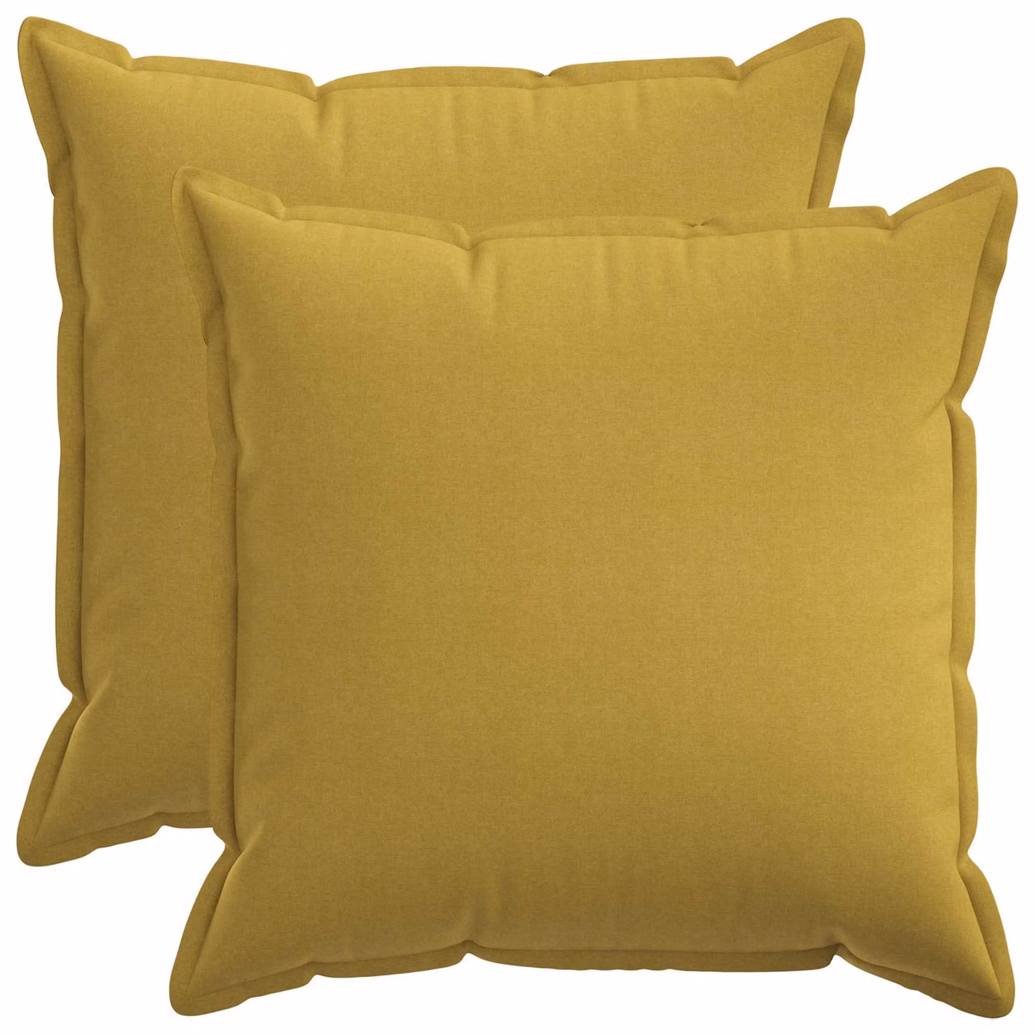 Set di 2 federe vidaXL HOUTEN quadrate in poliestere, colore verde e giallo, 55 x 55 cm