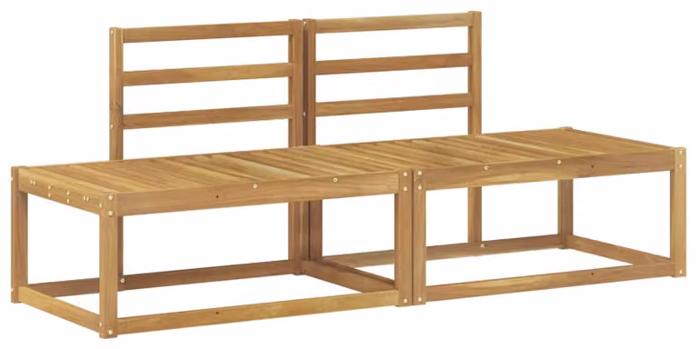 Divano da Esterno 2 Pezzo Bianco 182,5 x 63 x 73 cm