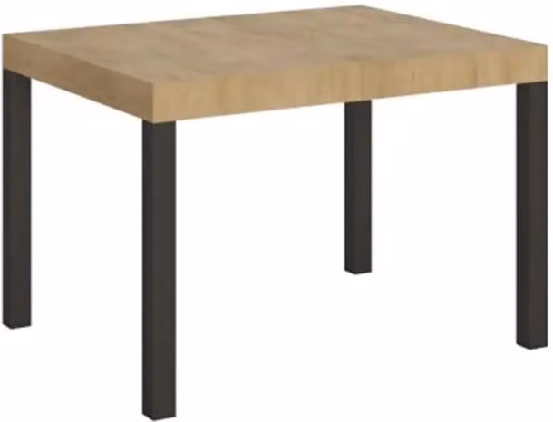 Tavolo allungabile 120/204x80 cm Everyday colore quercia natura gambe antracite