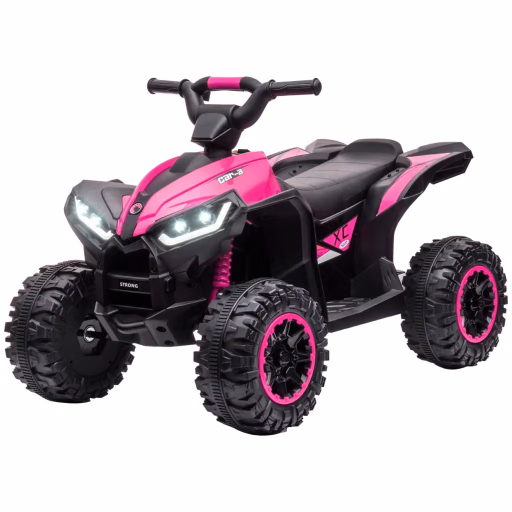 Quad Elettrico per Bambini Minimal Nero e Rosa con Batteria Ricaricabile 12V in Metallo e Polipropilene – 2