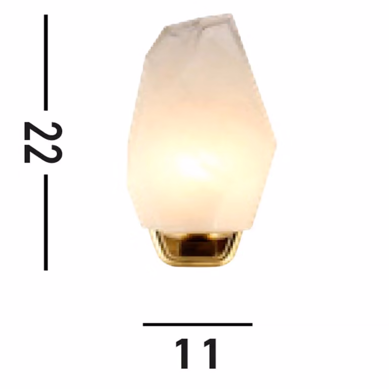 Searchlight Applique da parete Rocky, dimmerabile, Ottone / Oro, Bagno, Metallo, Applique