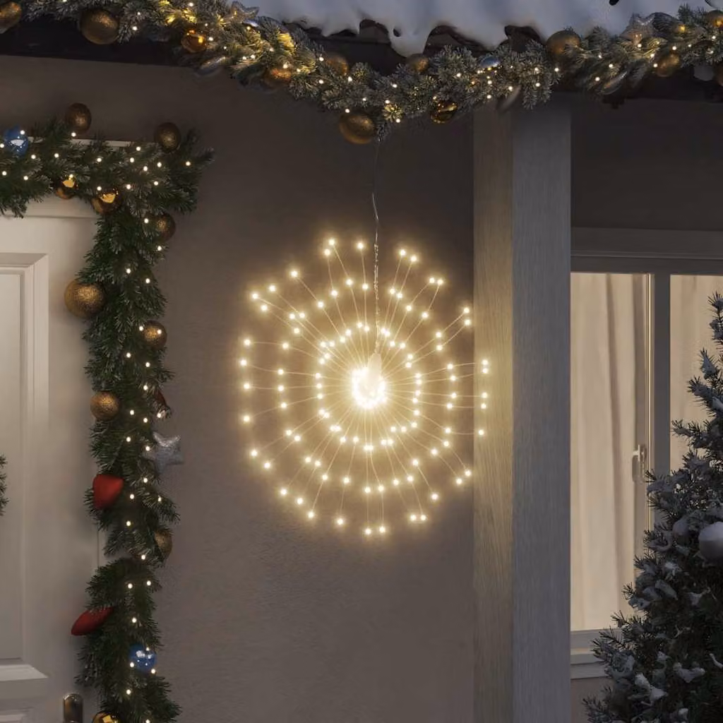 vidaXL Illuminazione di Natale Galassia con 140 LED Bianco Caldo, Trasparente e Rame, con Telecomando e Timer, Altezza: 17 cm