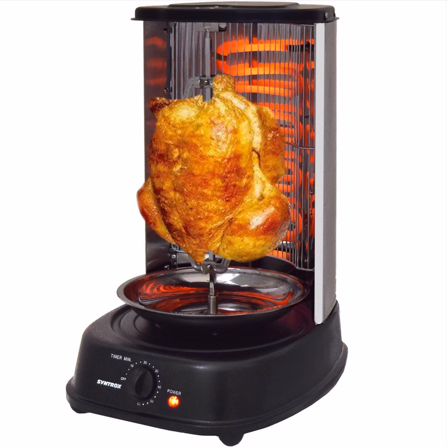 Schaschlikgrill Plumos | Rotisserie | Hähnchengrill | Gyrosgrill | Dönergrill