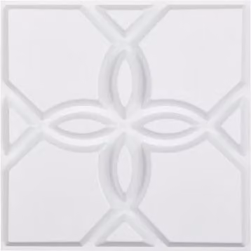 Pannelli da Parete 3D VEVOR in PVC con Design Floreale Moderno, Set da 33 Pezzi, Bianco Opaco, L/P/H: 30 x 30 x 2,51 cm