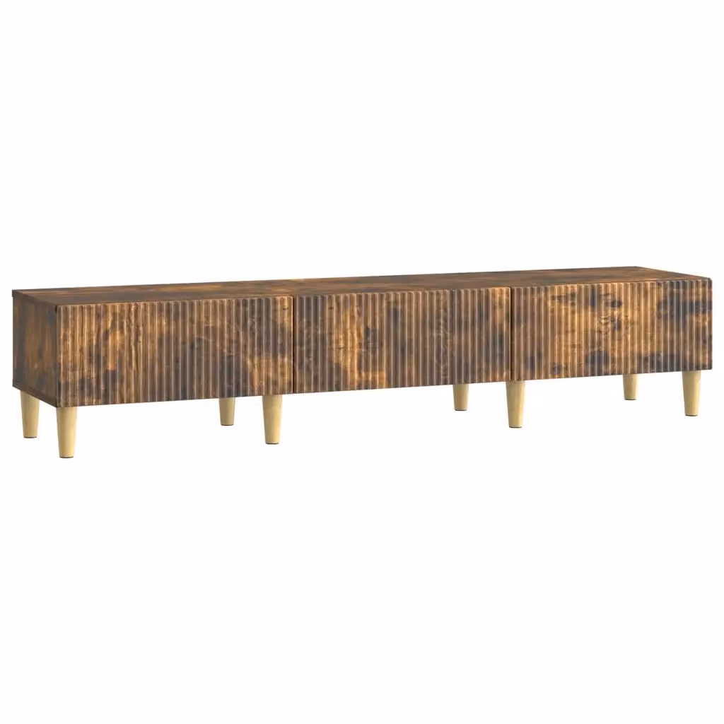 Mobile TV moderno vidaXL in legno Rovere Fumo marrone L: 147 cm, P: 34,5 cm, H: 30 cm – 2