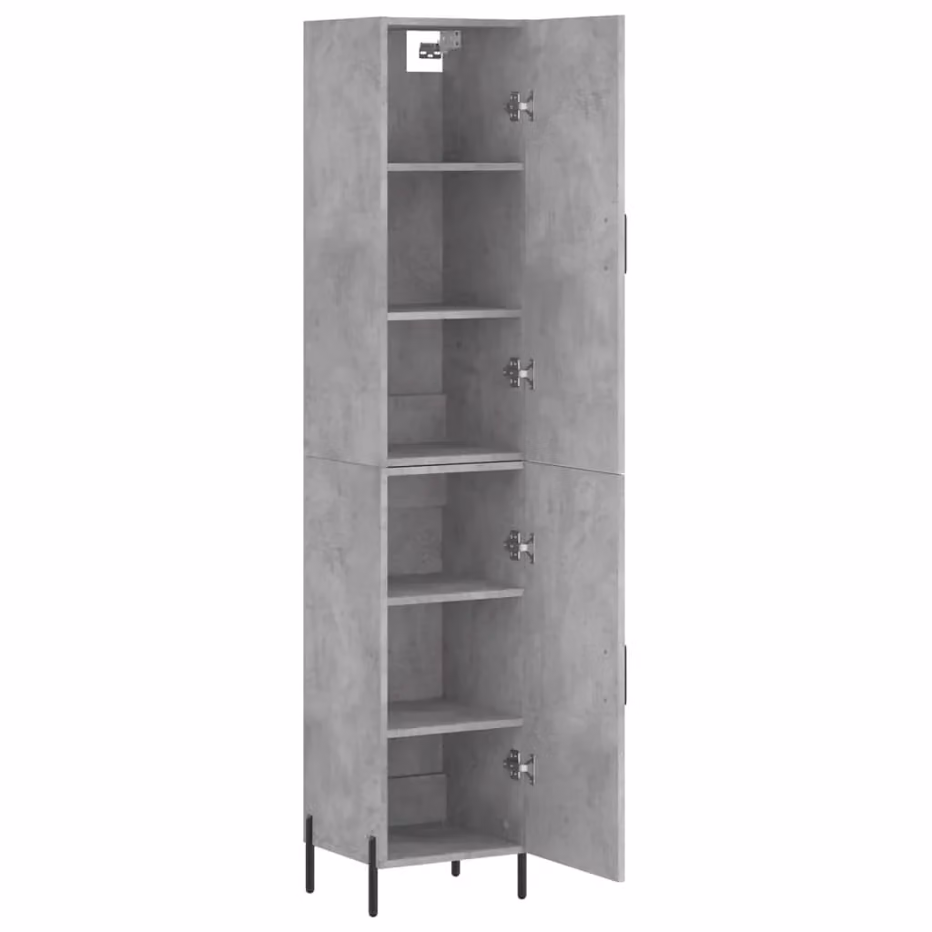 Mobile contenitore buffet credenza moderno in legno ingegnerizzato grigio H 180 x L 34,5 x P 34 cm – 2