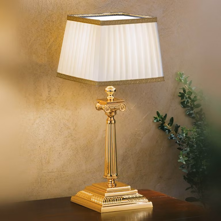 Masiero Lampada da tavolo SARAFINE, Bianco / Opale, Soggiorno / Sala da pranzo, Tessuto / Stoffa / Seta, Lampada da tavolo