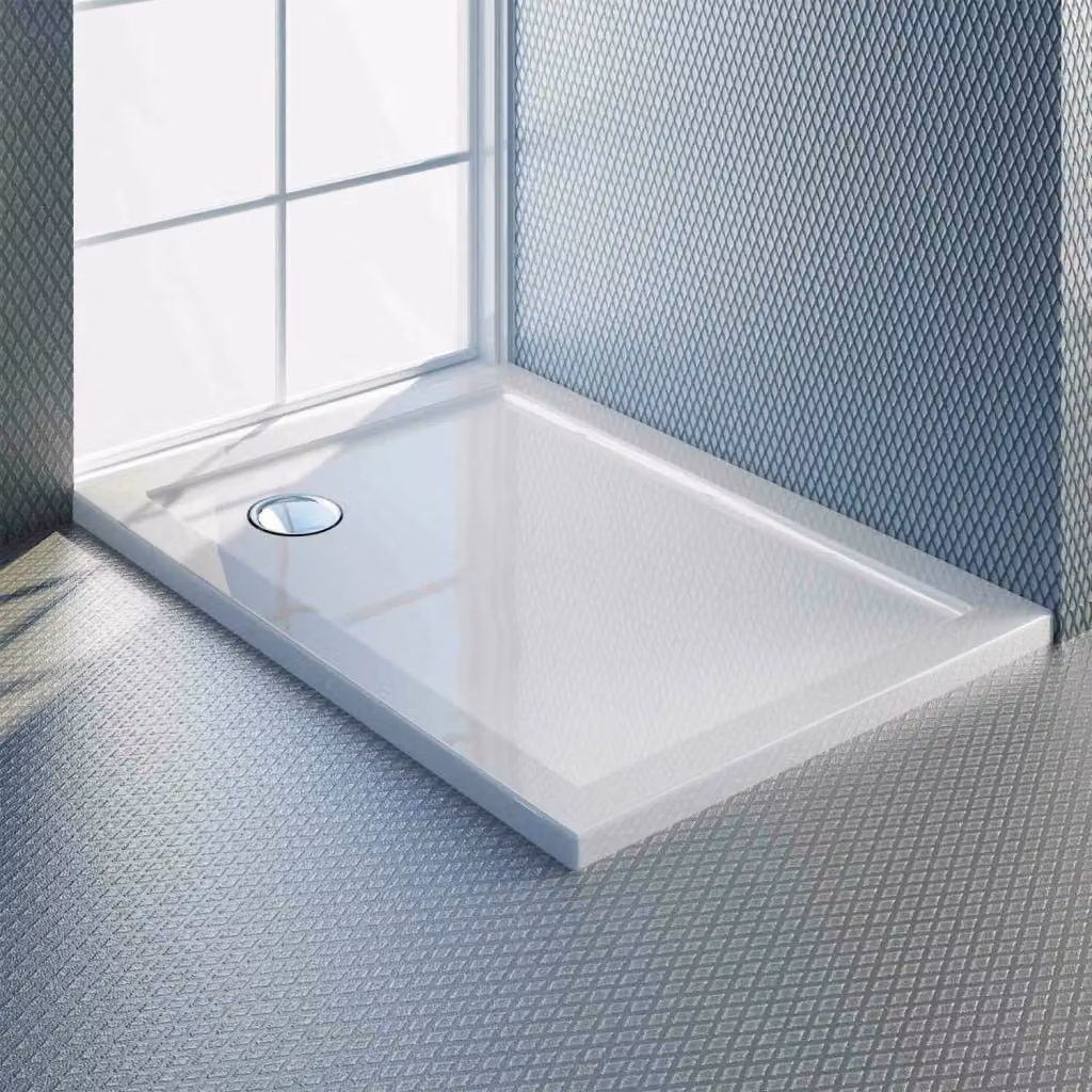 Piatto Doccia Rettangolare Fosterberg Floret 2 in Acrilico Bianco Lucido L: 70 cm, P: 100 cm – 2