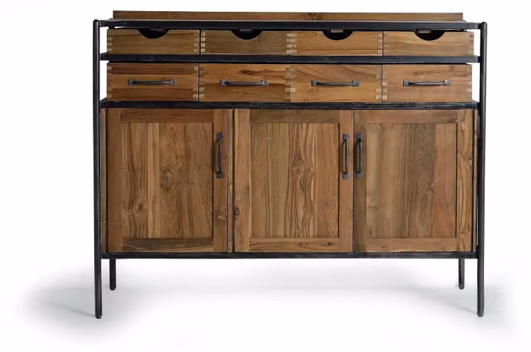 Credenza Marsiglia in teak, 110 cm x 140 cm x 40 cm Giner y Colomer