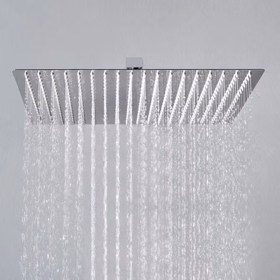 Doccia a testa e corpo - testa doccia in acciaio inox 304 da 40x40cm con installazione integrata
