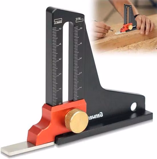 Calibro di profondità in alluminio Sega da tavolo Calibro di profondità per la lavorazione del legno in casa