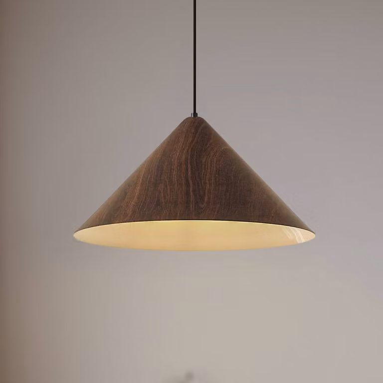 Lampada a sospensione Clarine Lindby, dimmerabile, Legno scuro, Soggiorno / Sala da pranzo, Metallo, Moderno, Lampada a sospensione