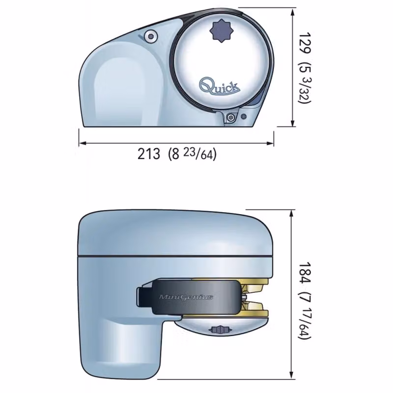 Motore Quick Minigenius FF 250W 12V B.6 in alluminio – 2