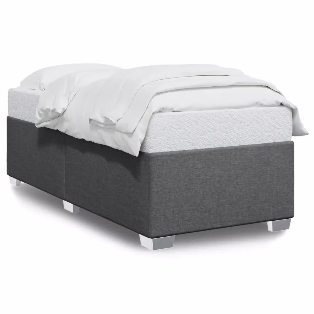 vidaXL Giroletto senza Materasso in Tessuto Grigio con Listelli in Legno L/P/H: 200 x 100 x 30 cm – 2