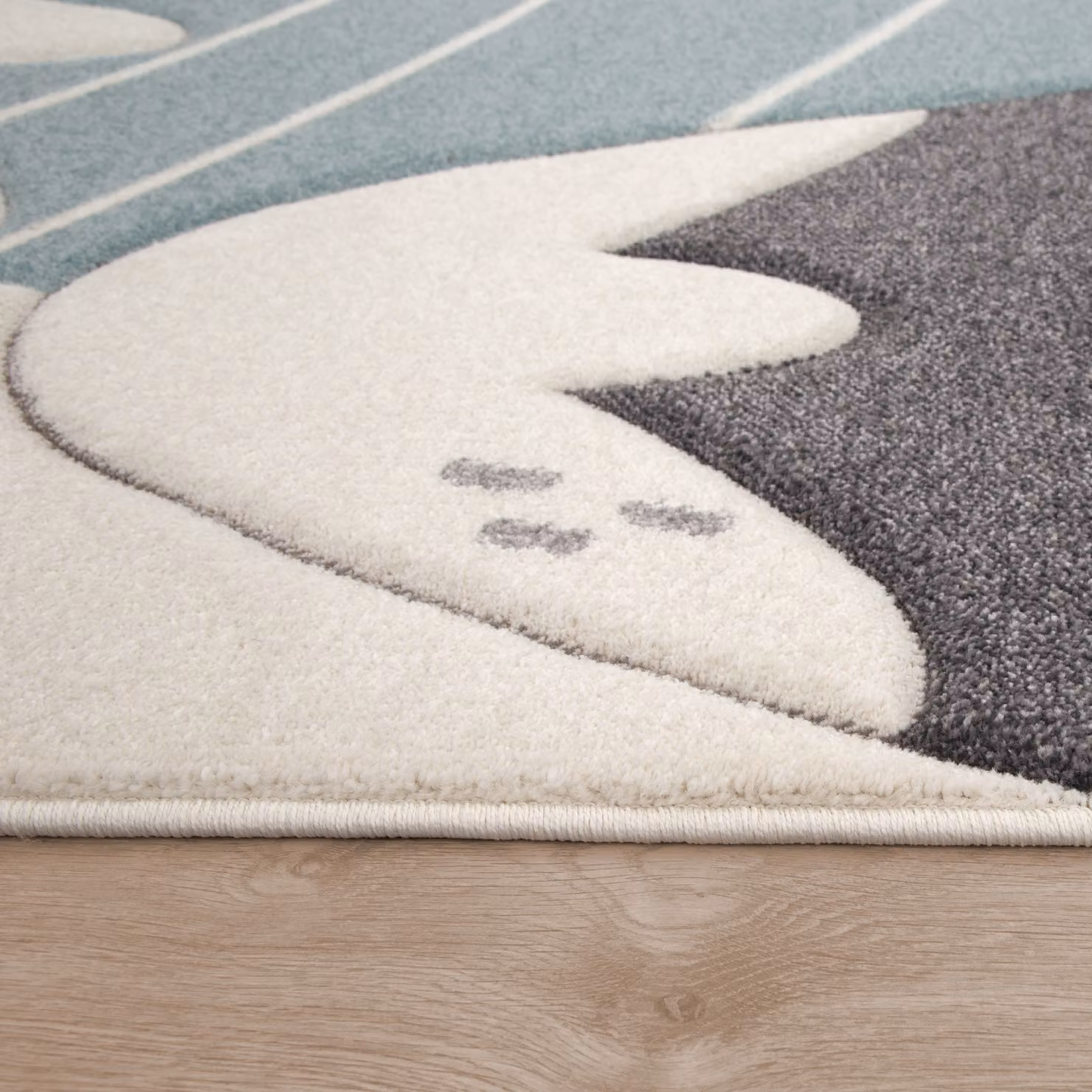 Tappeto per bambini Kosmos modello astratto moderno, disponibile nei colori grigio, rosa o blu, L 120 cm x P 170 cm – 2
