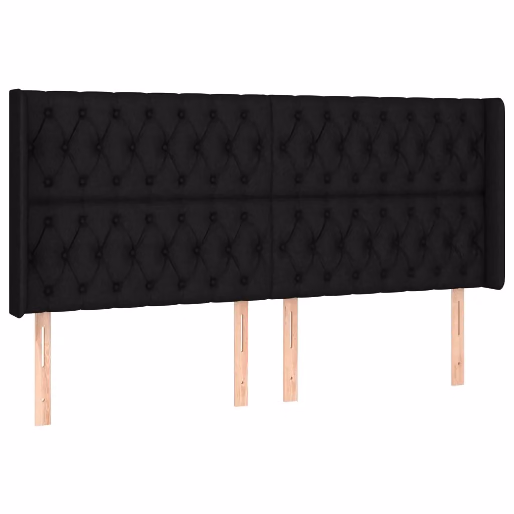 Testiera con Orecchie Design Mania in Tessuto Nero L: 183 cm, P: 16 cm, H: 118/128 cm – 2