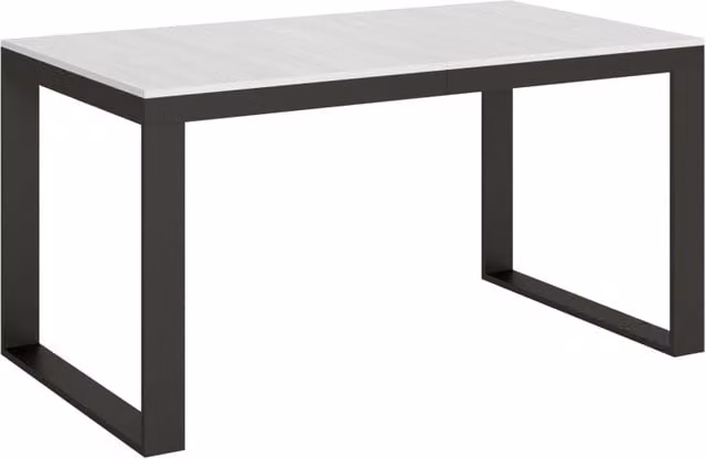 Tavolo da pranzo allungabile moderno GIORDANOSHOP in legno bianco frassino L/P/H: 160-264 x 90 x 80 cm – 1