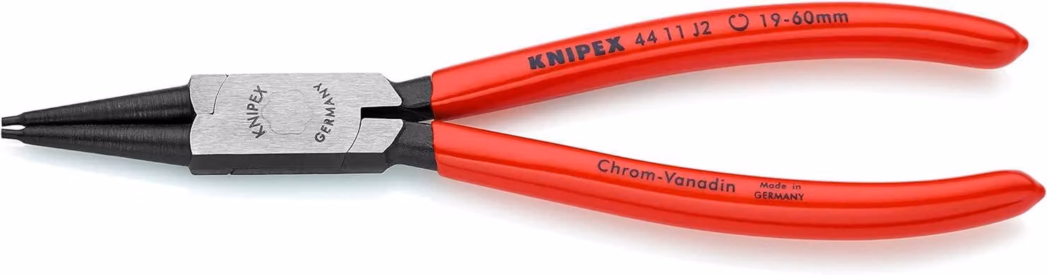 Pinza KNIPEX per l'installazione di anelli di sicurezza interni, modello 44 11 J2
