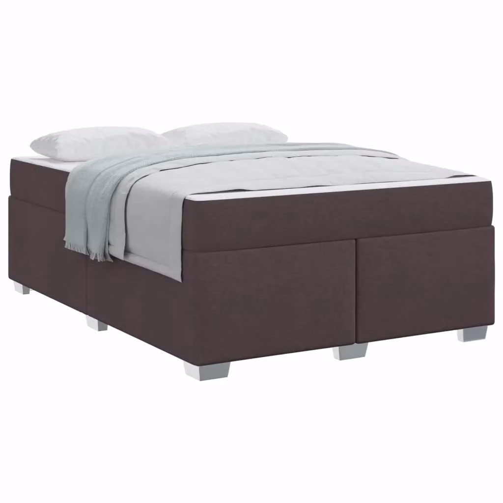 Struttura del letto moderna vidaXL in tessuto marrone con doghe in legno L/P: 140 x 200 cm – 2