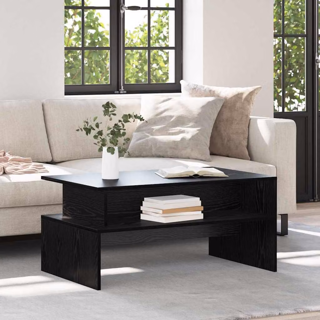 Maison Exclusive - Tavolino da salotto effetto rovere nero 90 x 55 x 42,5 cm Materiale ligneo
