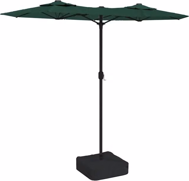 Ombrello | Parasolne a Doppia Testa con LED Verde 316x145 cm