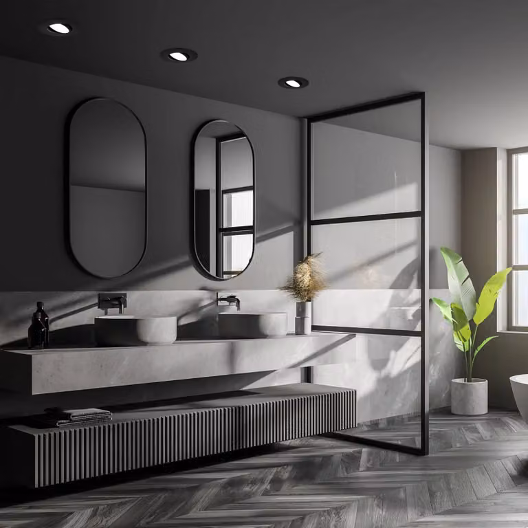 Briloner Faretto LED da incasso 7597 3x IP65 4.000K nero 7597, dimmerabile, Nero, Bagno, Plastica