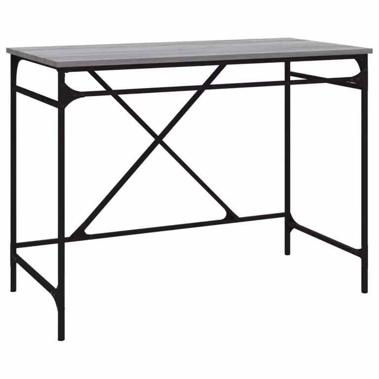 Scrivania Grigio Sonoma 100x50x75 cm Legno Multistrato e Ferro