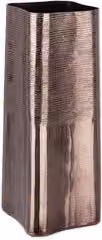 Vaso in alluminio Bizzotto REEL colore Bronzo L: 16,5 cm, P: 16,5 cm, H: 40,5 cm