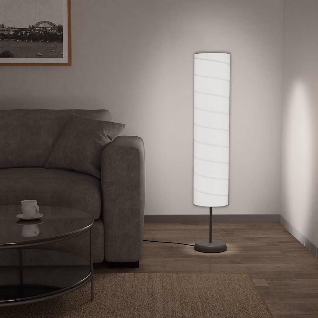 vidaXL Lampada da Pavimento Bianca con Supporto Altezza: 121 cm, E27 – 1