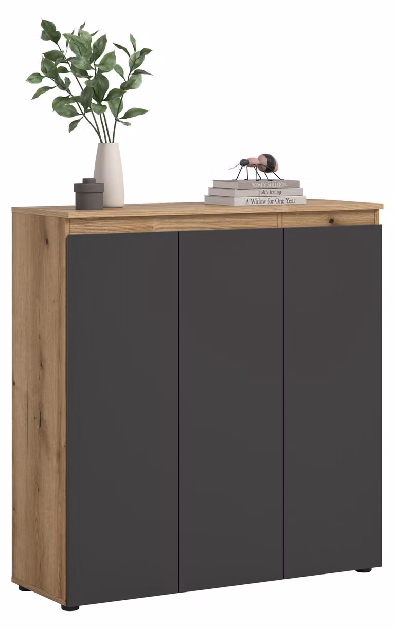 xonox.home Armadio universale Scarpa (L/H/D: 105x111x37 cm) antracite e riproduzione Rovere Evoke