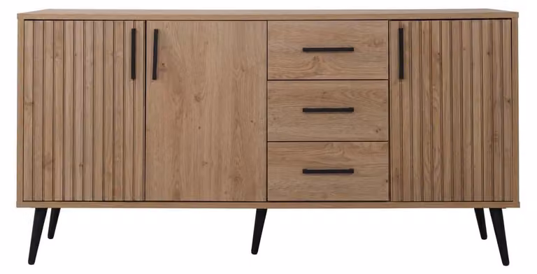 Consolle marrone elegante, consolle in legno, mobiletto per il soggiorno, stile moderno